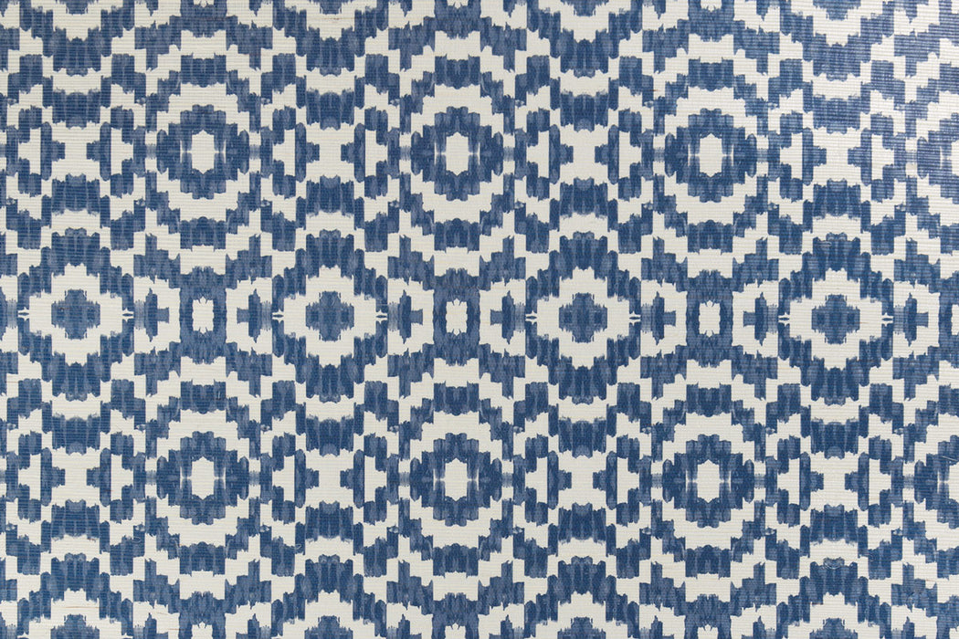 Christopher Farr Echo Raffia Cobalt Wallpaper Sample