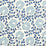 Christopher Farr Punch Paisley Standard Cobalt Wallpaper Sample