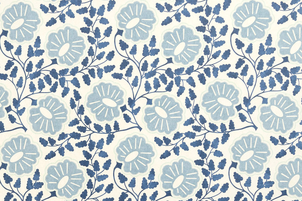 Christopher Farr Punch Paisley Standard Cobalt Wallpaper Sample