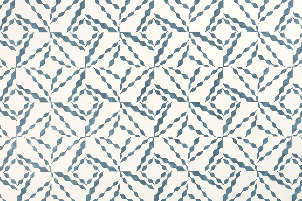 Christopher Farr Puzzle Standard Cobalt Wallpaper Sample