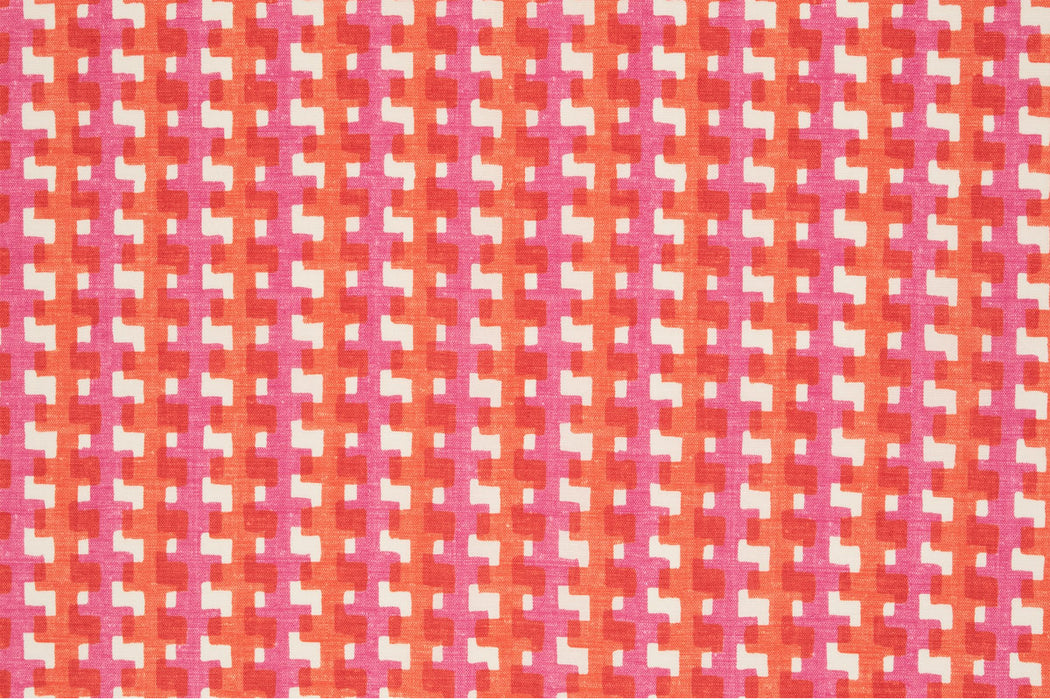 Christopher Farr Cremaillere Performance Print Rosa Fabric