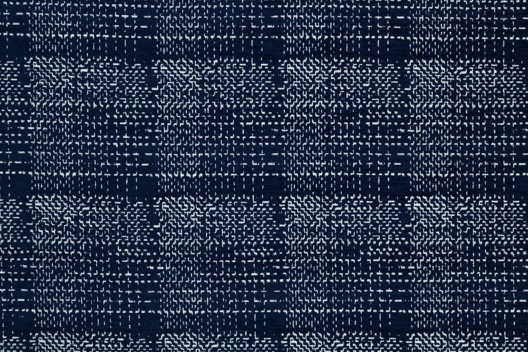 Christopher Farr Sashiko Outdoor Performance Woven Azzurro Fabric Sample