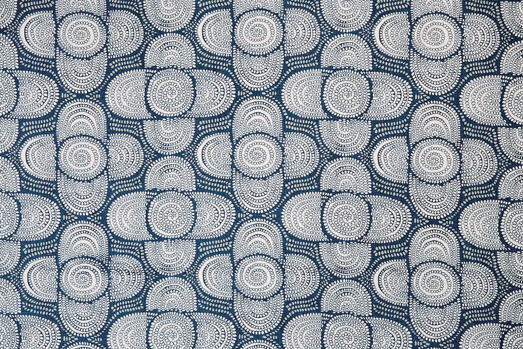 Christopher Farr Azteque Indoor Printed Indigo Fabric Sample