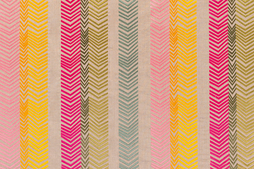 Christopher Farr Bookend Indoor Embroidered Hot Pink Fabric Sample