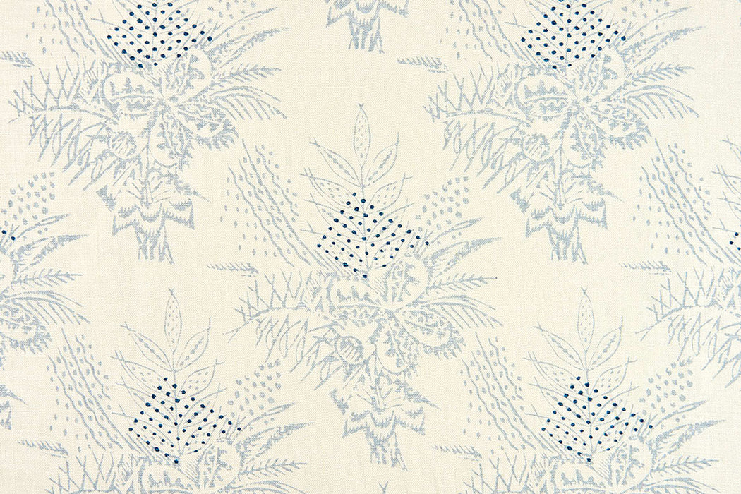 Christopher Farr Bouquet Indoor Printed Pale Blue Fabric Sample