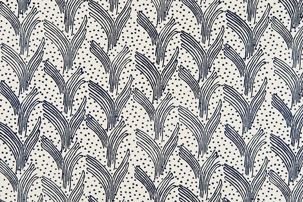 Christopher Farr Carnac Indoor Printed Dark Indigo Fabric Sample