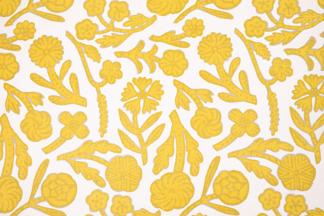 Christopher Farr Day Indoor Printed Lemon Fabric Sample