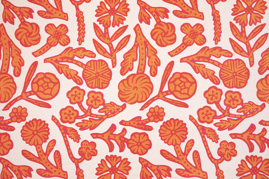 Christopher Farr Day Indoor Printed Hot Pink Fabric Sample