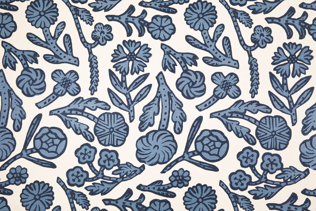 Christopher Farr Day Indoor Printed Dark Indigo Fabric Sample