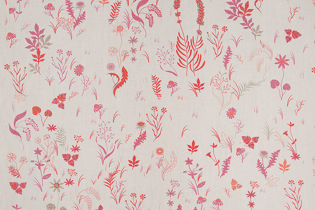 Christopher Farr Field Indoor Printed Hot Pink Fabric Sample