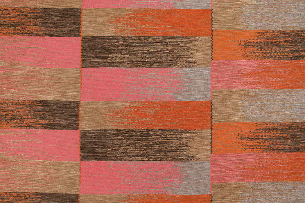 Christopher Farr Ikat Weave Indoor Woven Orange Fabric Sample