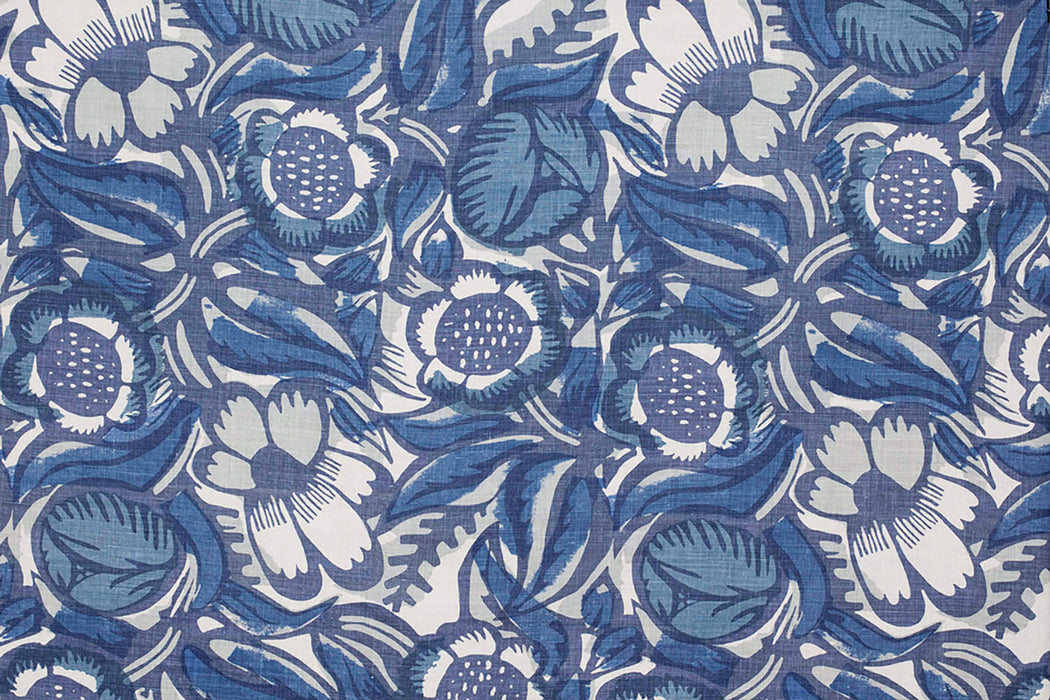 Christopher Farr La Foret Indoor Printed Indigo Fabric Sample