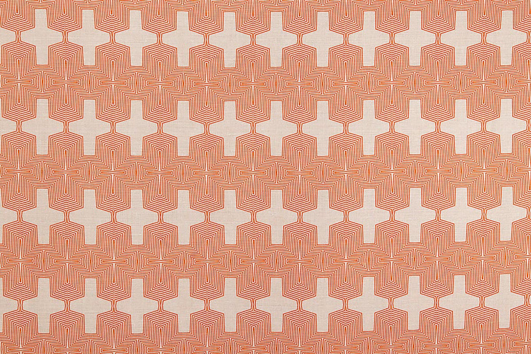 Christopher Farr Laguna Indoor Printed Orange Fabric Sample