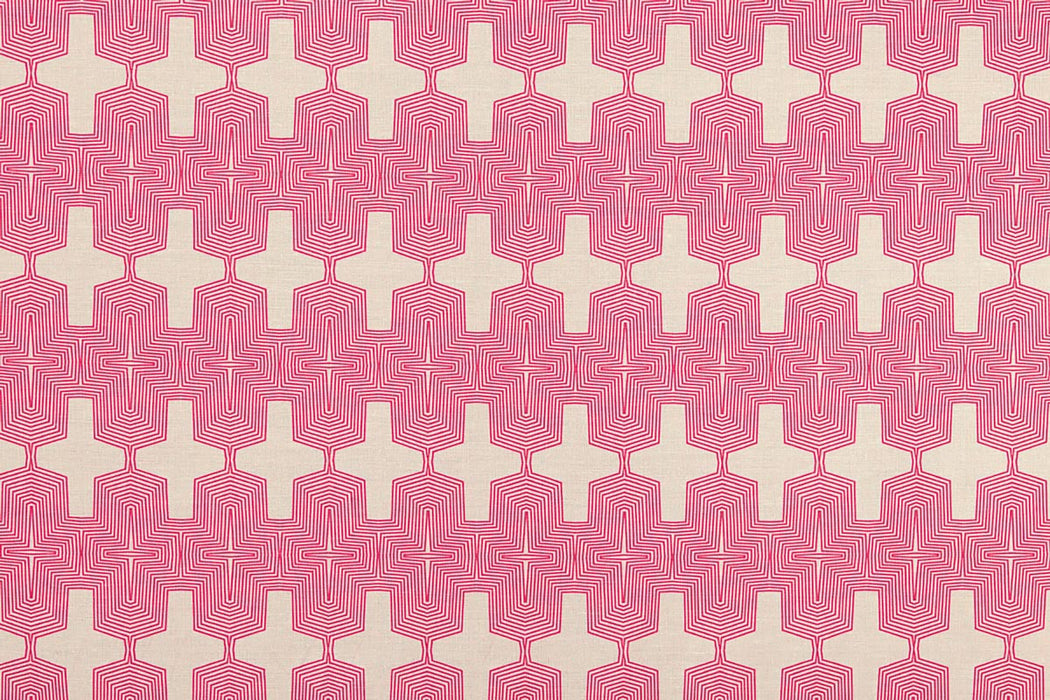 Christopher Farr Laguna Indoor Printed Hot Pink Fabric Sample