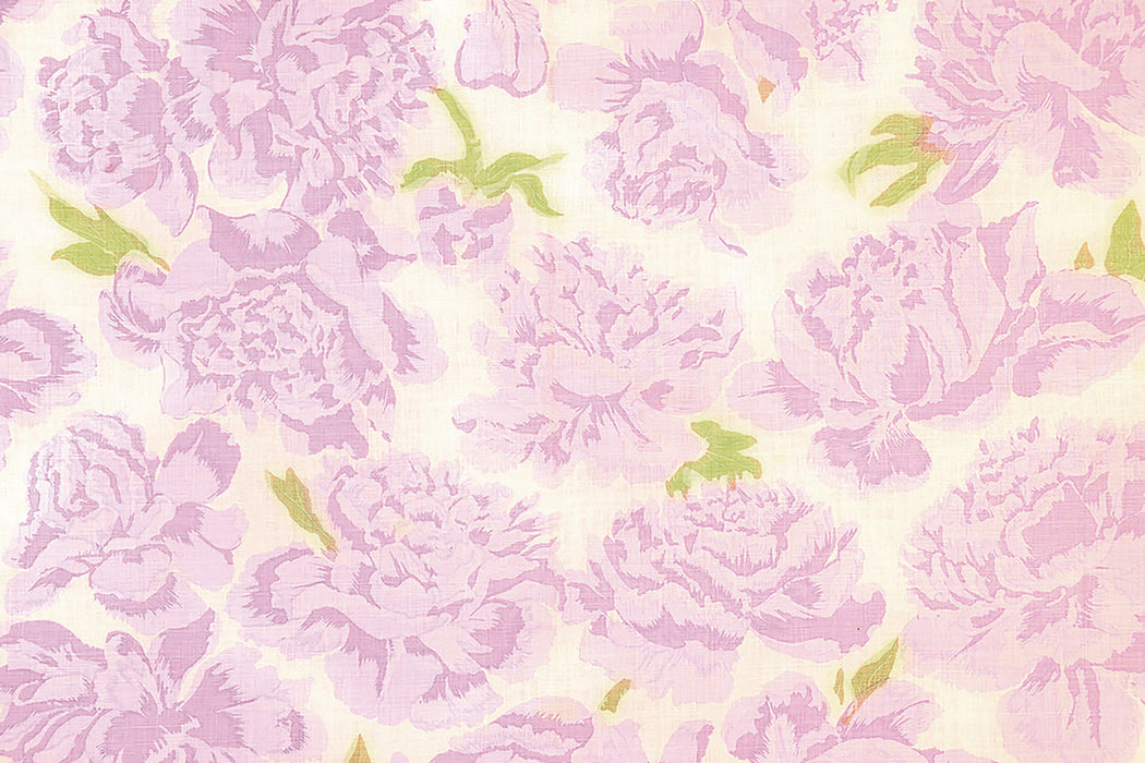 Christopher Farr Peonies Indoor Printed Lilac Fabric Sample