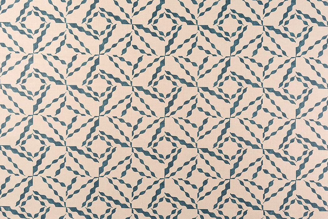 Christopher Farr Puzzle Indoor Printed Navy Fabric