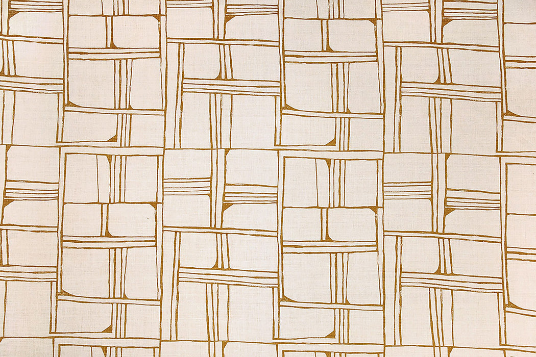 Christopher Farr Quadrant Indoor Printed Tobacco Fabric Sample