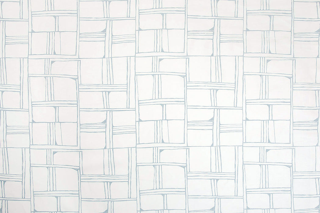 Christopher Farr Quadrant Indoor Printed Pale Blue Fabric