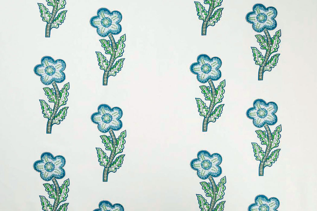 Christopher Farr Tasha's Trip Indoor Printed Green Fabric Sample