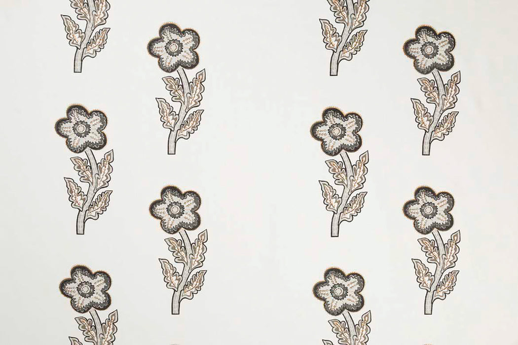 Christopher Farr Tasha's Trip Indoor Printed Charcoal Fabric Sample