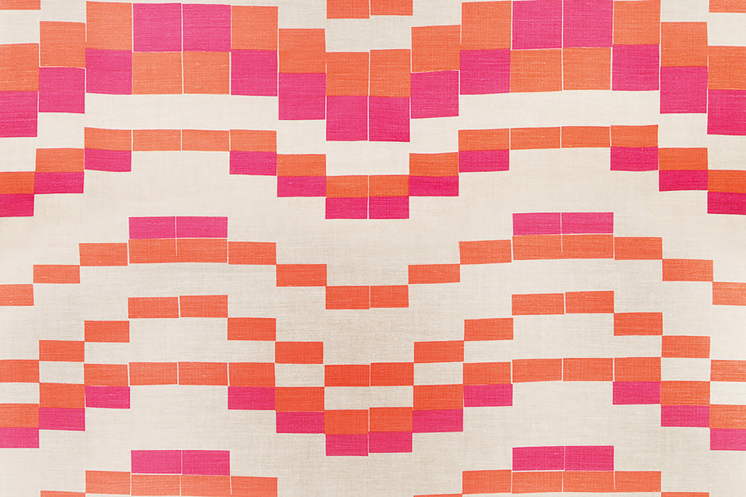 Christopher Farr Temple Indoor Printed Hot Pink Fabric Sample