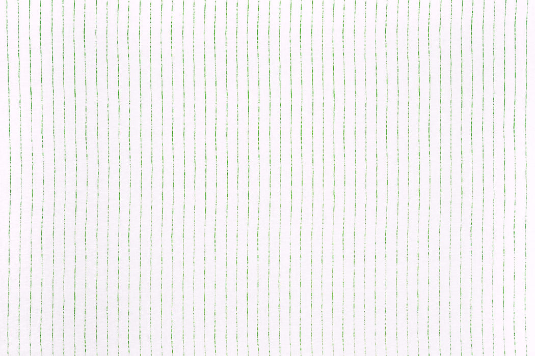 Christopher Farr Broken Stripe Indoor Printed Green Fabric Sample