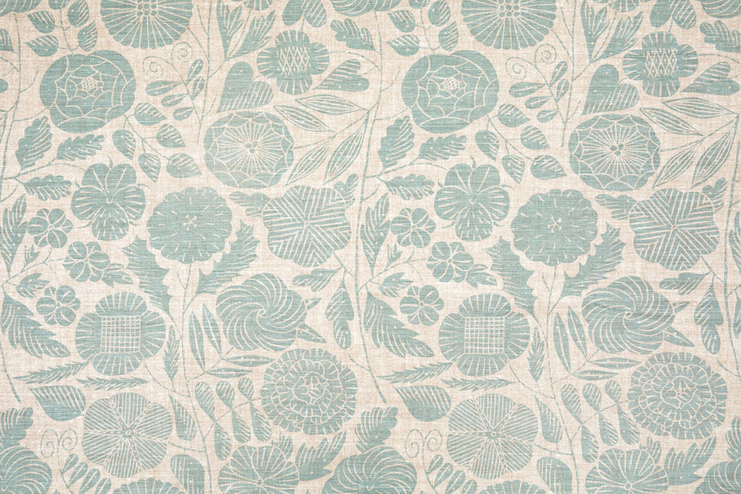 Christopher Farr Eden Indoor Printed Aqua Fabric Sample