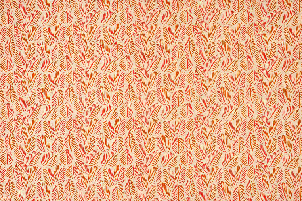 Christopher Farr Armatures Feuilles Indoor Printed Orange Fabric Sample