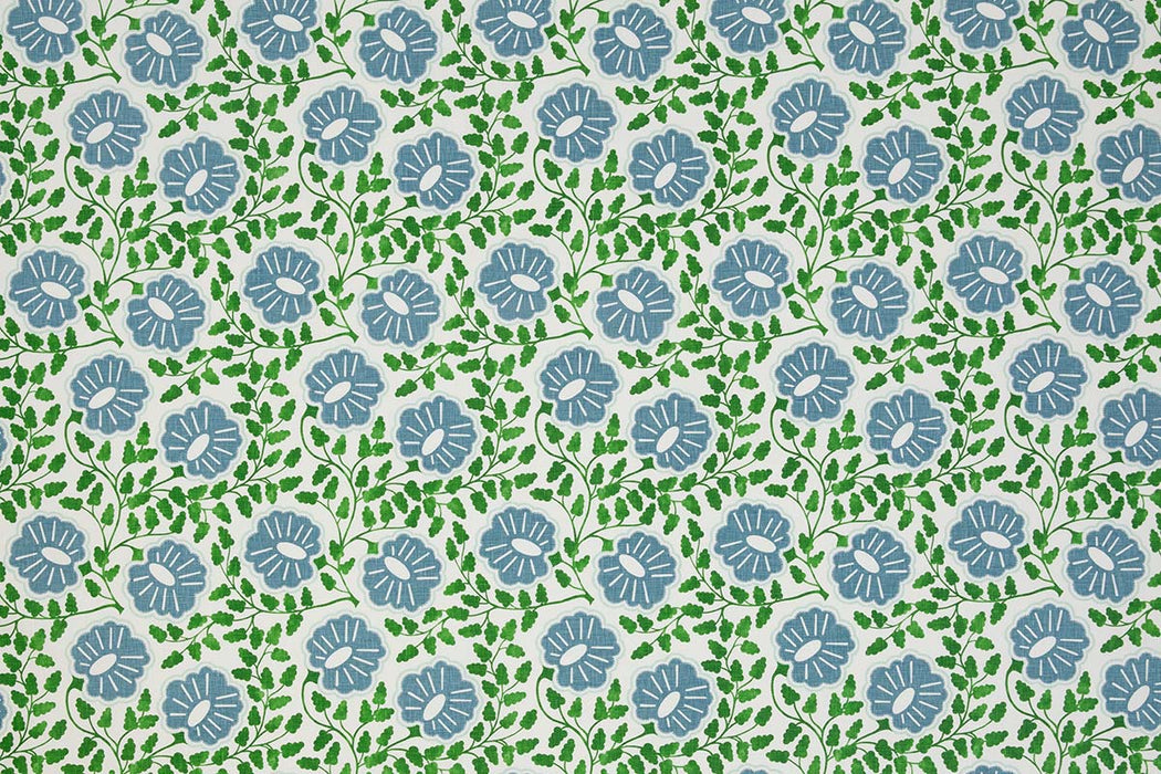 Christopher Farr Punch Paisley Indoor Printed Green Fabric Sample