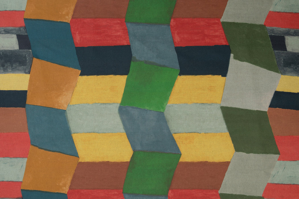 Christopher Farr Zig Zag Indoor Printed Berry Fabric Sample