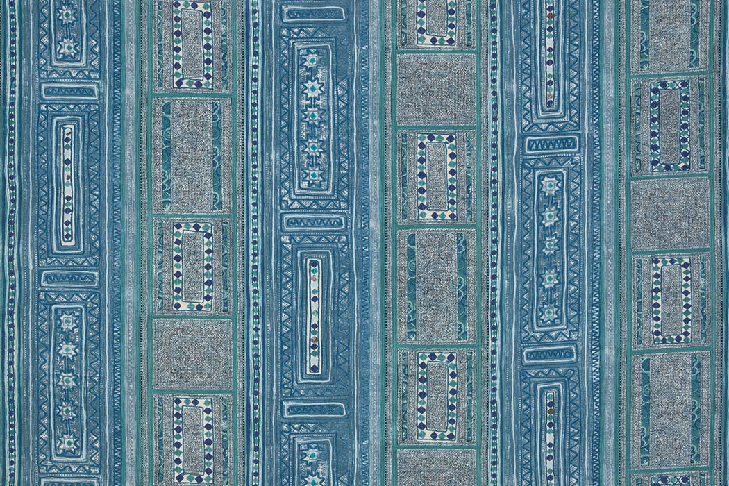 Christopher Farr Time Teller Indoor Printed Indigo Fabric Sample