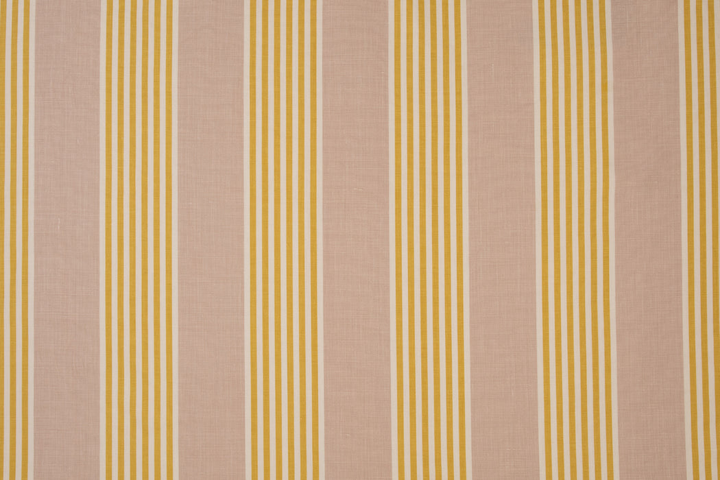 Christopher Farr The Hudson Stripe Indoor Printed Lemon Fabric Sample