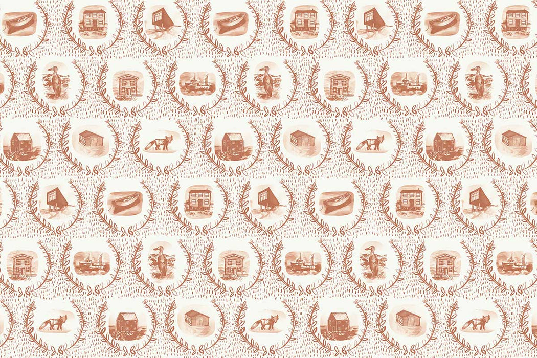Christopher Farr Set The Scene Standard Rust Wallpaper Sample