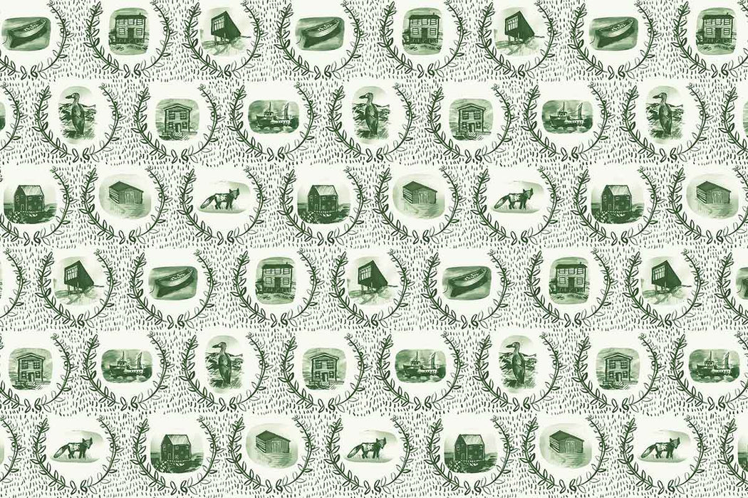 Christopher Farr Set The Scene Standard Moss Wallpaper Sample