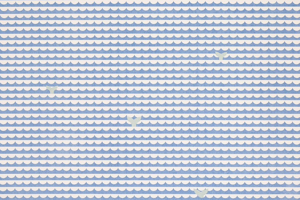 Christopher Farr We Sailed Away Standard Cobalt Wallpaper Sample
