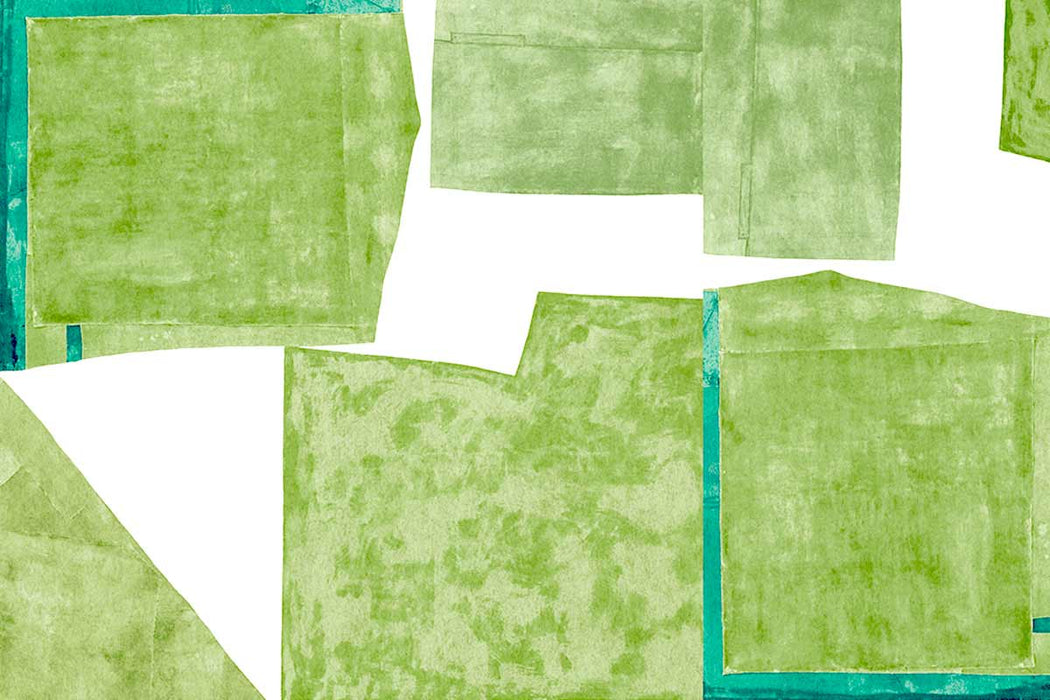 Christopher Farr Sea Collage Raffia Fennel Wallpaper Sample