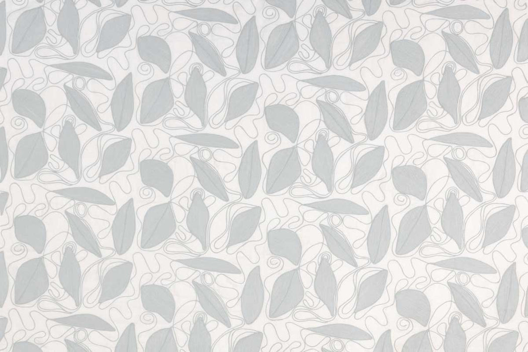 Christopher Farr Foliage Indoor Embroidered Pale Blue Fabric Sample