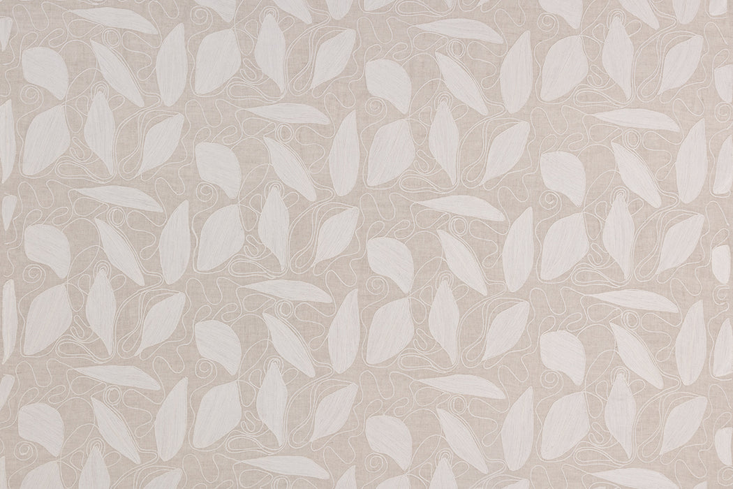 Christopher Farr Foliage Indoor Embroidered Natural Fabric Sample