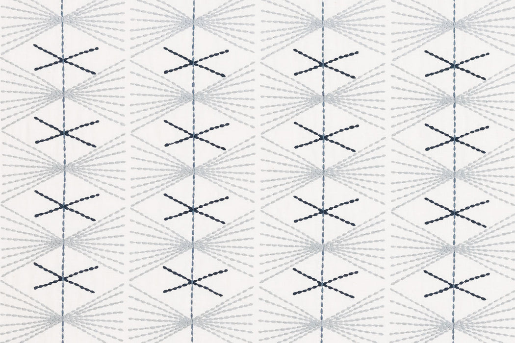 Christopher Farr Mikado Indoor Embroidered Pale Blue Fabric Sample