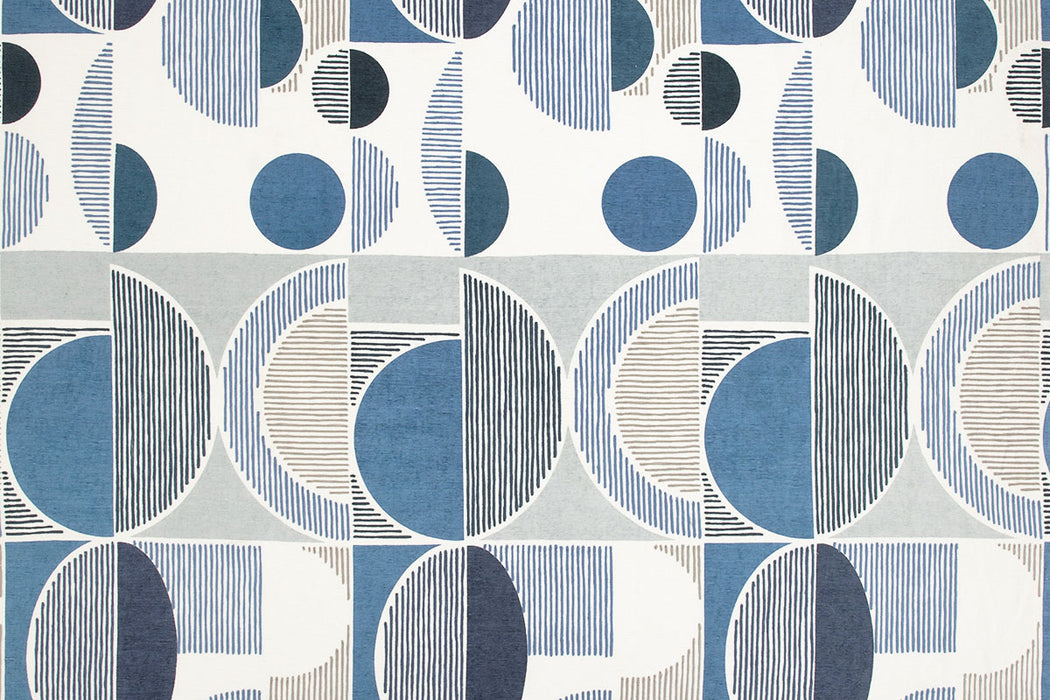 Christopher Farr Galaxie Indoor Embroidered Indigo Fabric Sample