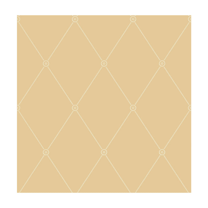 Cole & Son Large Georgian Rope Trellis Yellow Wallpaper Sample 100/13064.CS.0