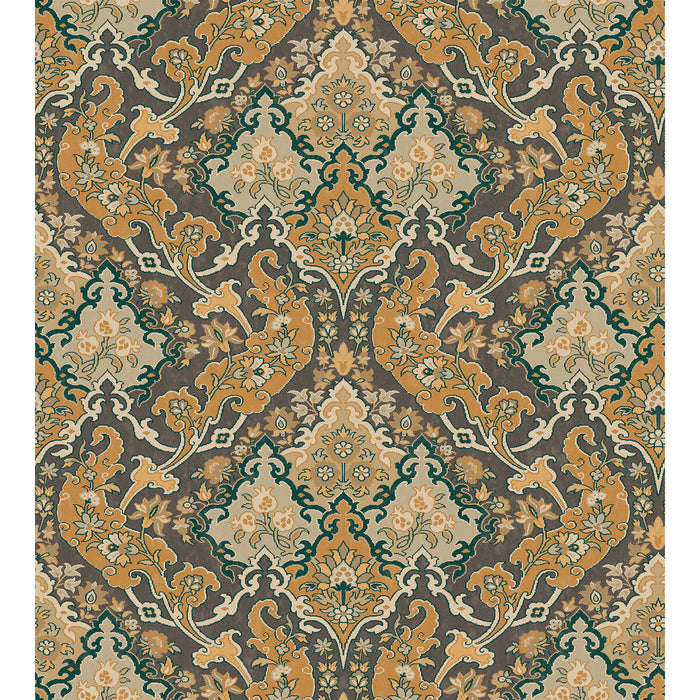 Cole & Son Pushkin Ginger & Charcaol Wallpaper Sample 108/8042.CS.0