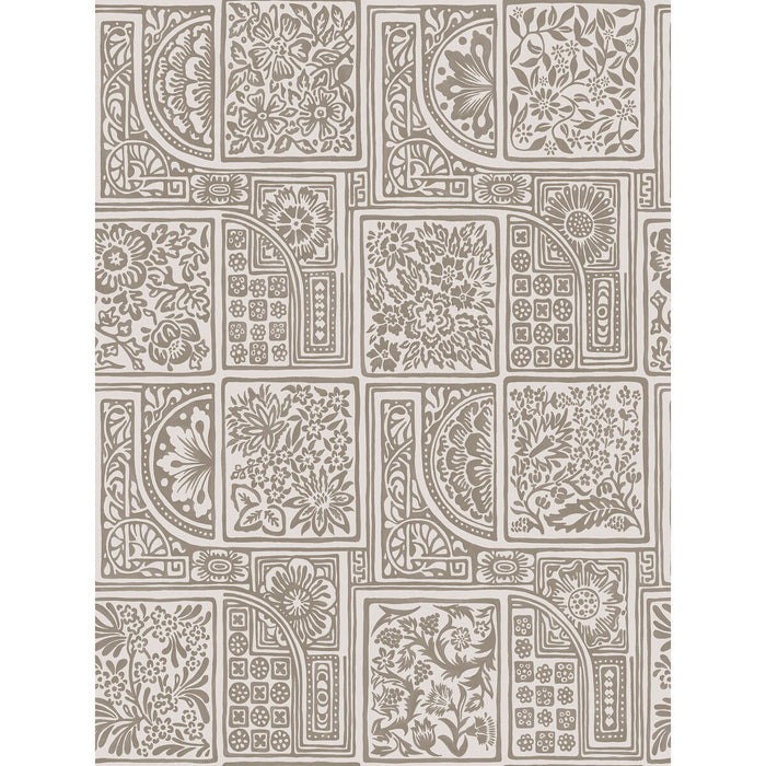 Cole & Son Bellini Stone & Gilver Wallpaper Sample 108/9048.CS.0