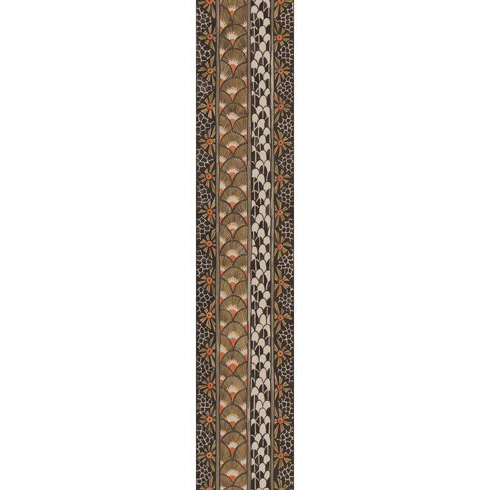 Cole & Son Ardmore Border Black & Burnt Orange Wallpaper Sample 109/5026.CS.0