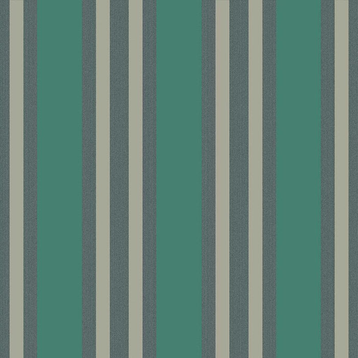 Cole & Son Polo Stripe Teal/Gilver Wallpaper Sample 110/1002.CS.0