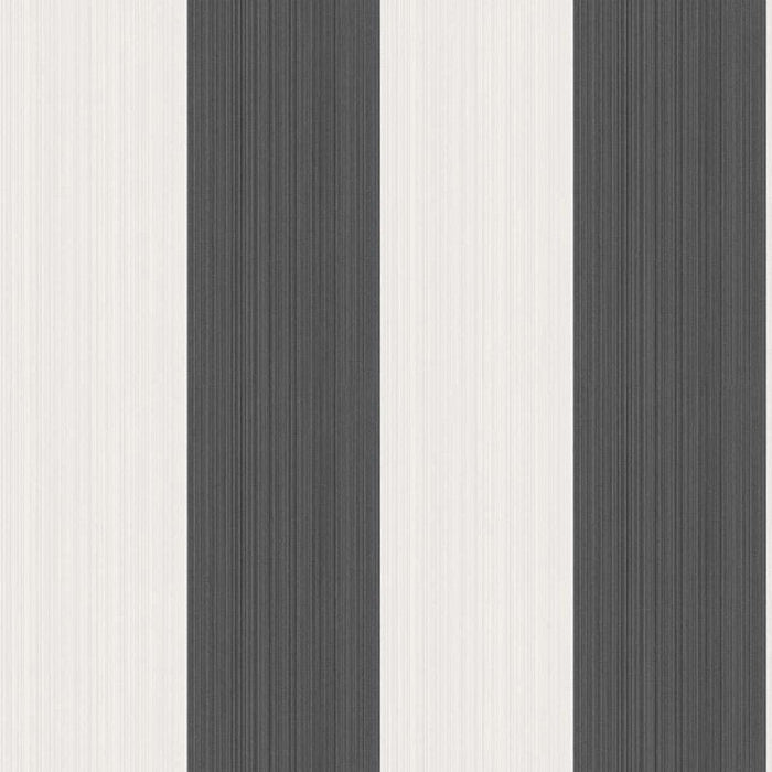 Cole & Son Jaspe Stripe Black + White Wallpaper Sample 110/4025.CS.0