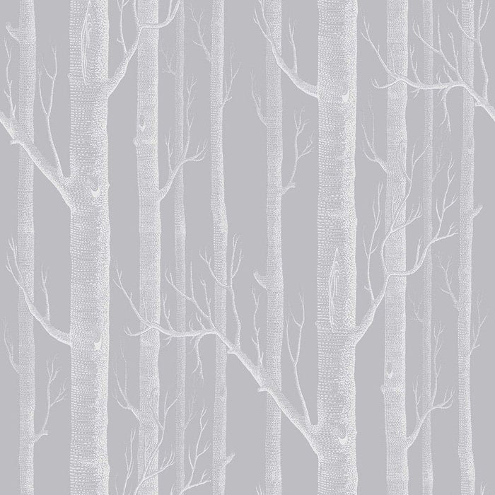Cole & Son Woods Grey/White Wallpaper Sample 112/3012.CS.0