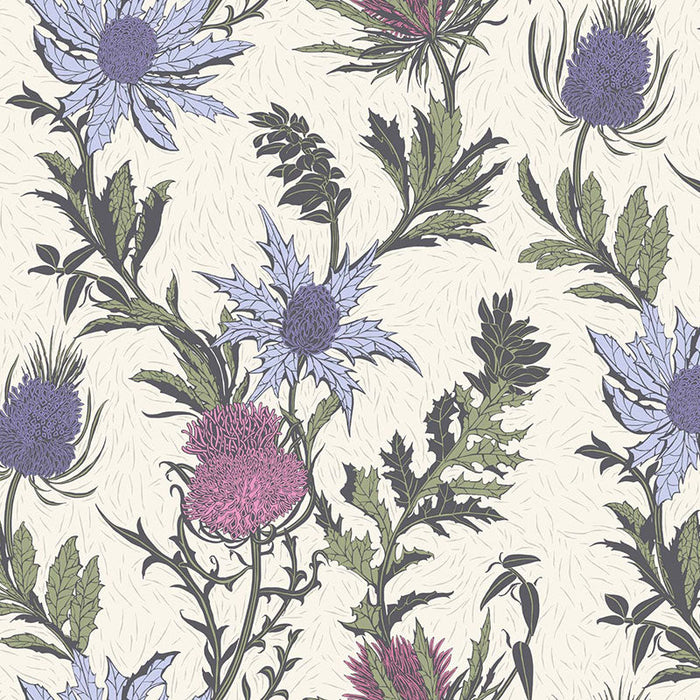Cole & Son Thistle Lilac/Cerise/White Wallpaper Sample 115/14044.CS.0