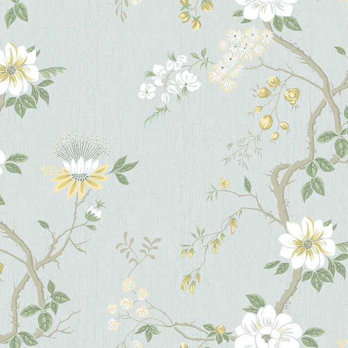 Cole & Son Camellia Lemon/Sage/Prm Blu Wallpaper Sample 115/8025.CS.0