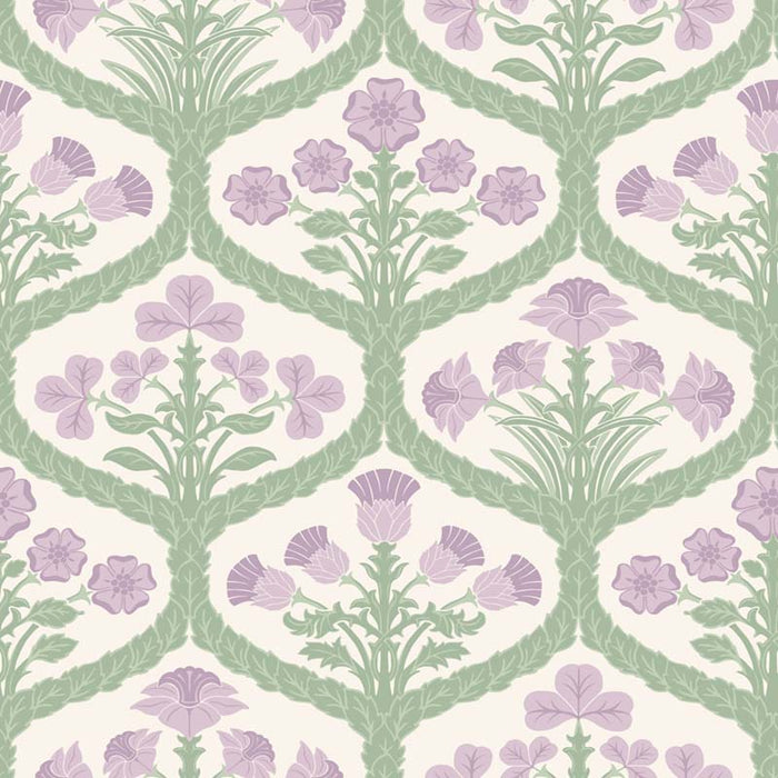 Cole & Son Floral Kingdom Mulb/Olive Wallpaper Sample 116/3012.CS.0